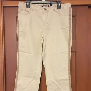 Isaac Mizrahi Live Khaki Jeans, Size 16